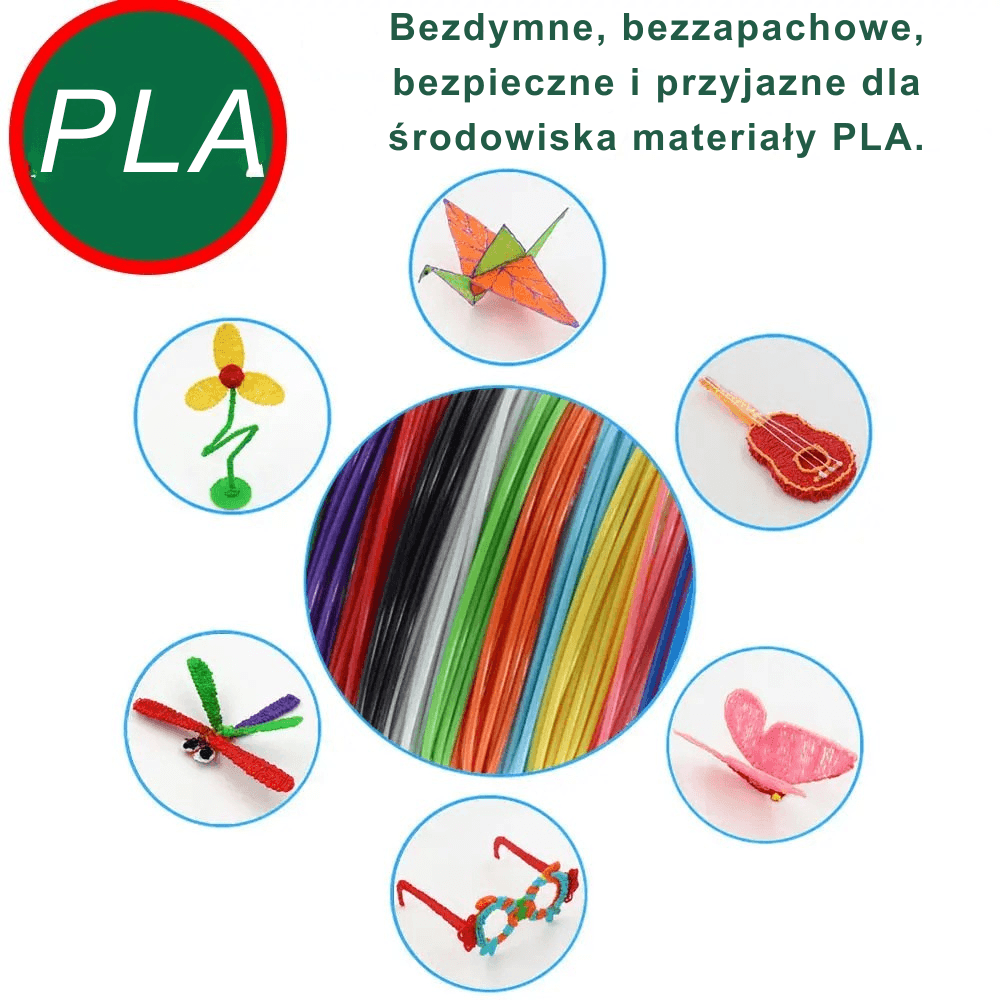 Długopis 3D z wkładem PLA, zestaw podróżny 🎁
